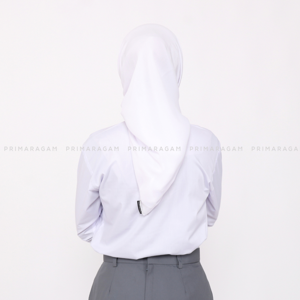 Primaragam Seragam Sekolah Sma Perempuan Lengan Panjang Baju Kemeja Putih Osis Smk Cewek Laki Laki