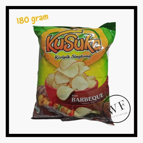 

Kusuka keripik singkong Barbeque / BBQ / Cassava Chips Barbeque 180grm