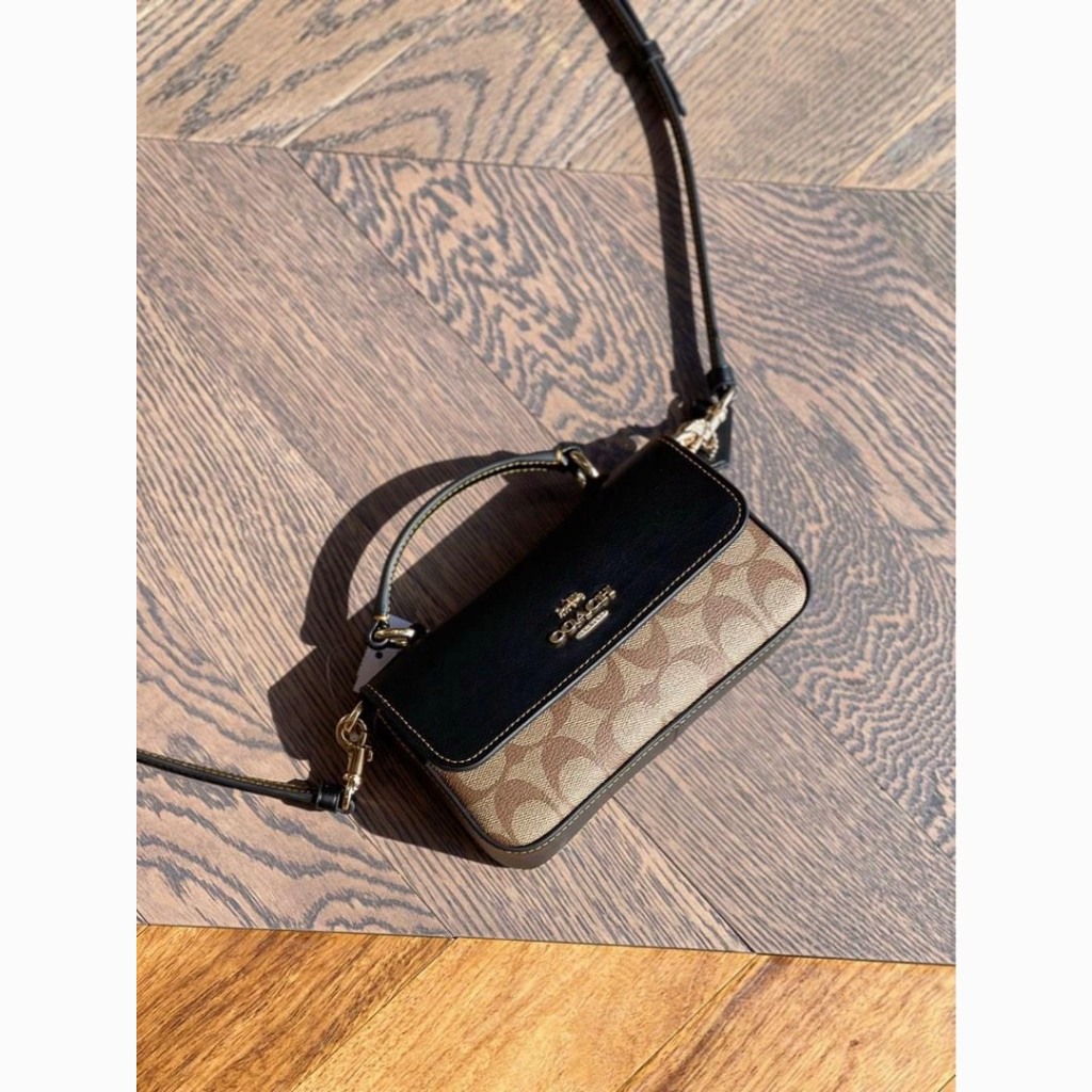 Coach Mini Josie Top Handle Crossbody In Block Signature Canvas CC340 CC339 CC882 Sligbag Wanita