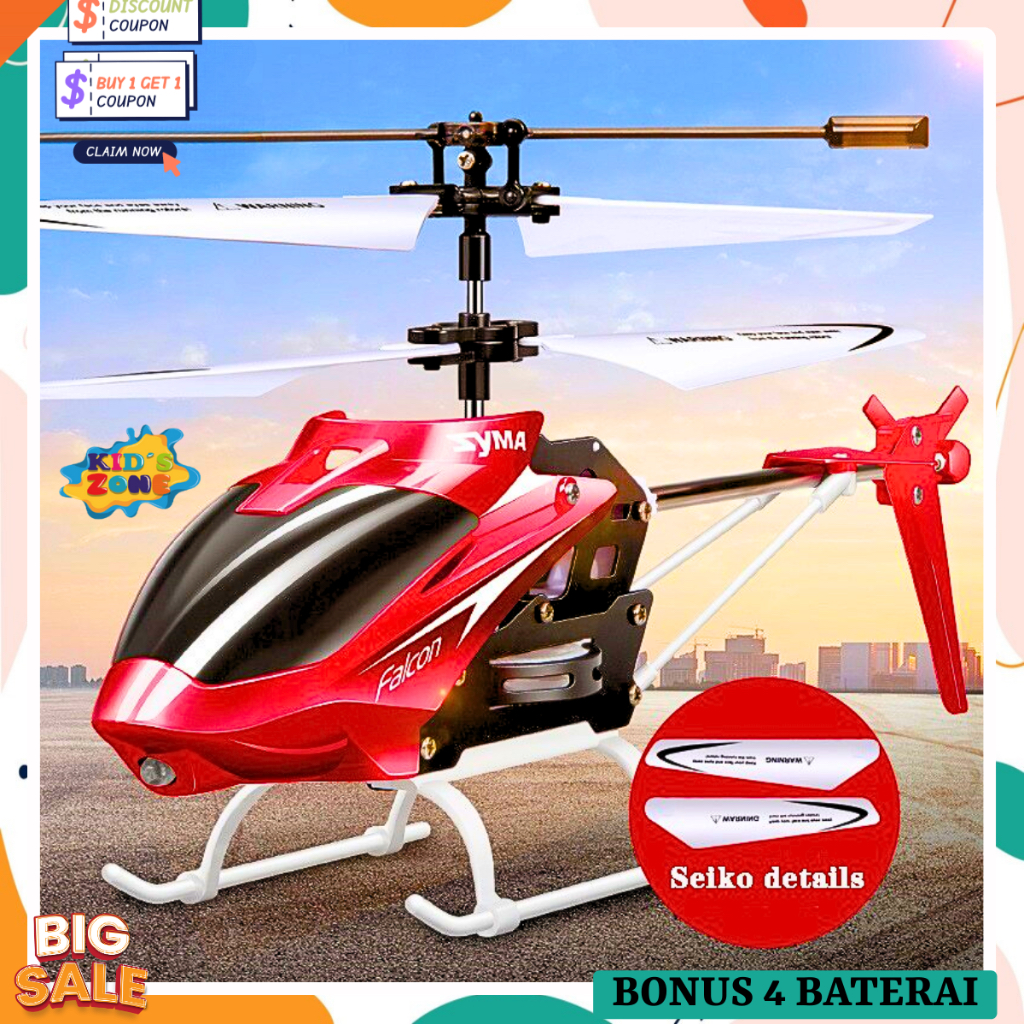 RDR1178 RC Heli Helikopter Helicopter Terbag Remote Remot Control Kontrol Jarak Jauh Besar Murah S53