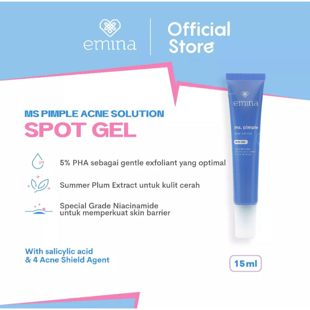 EMINA MS Pimple Acne Solution Spot Gel Totol Jerawat