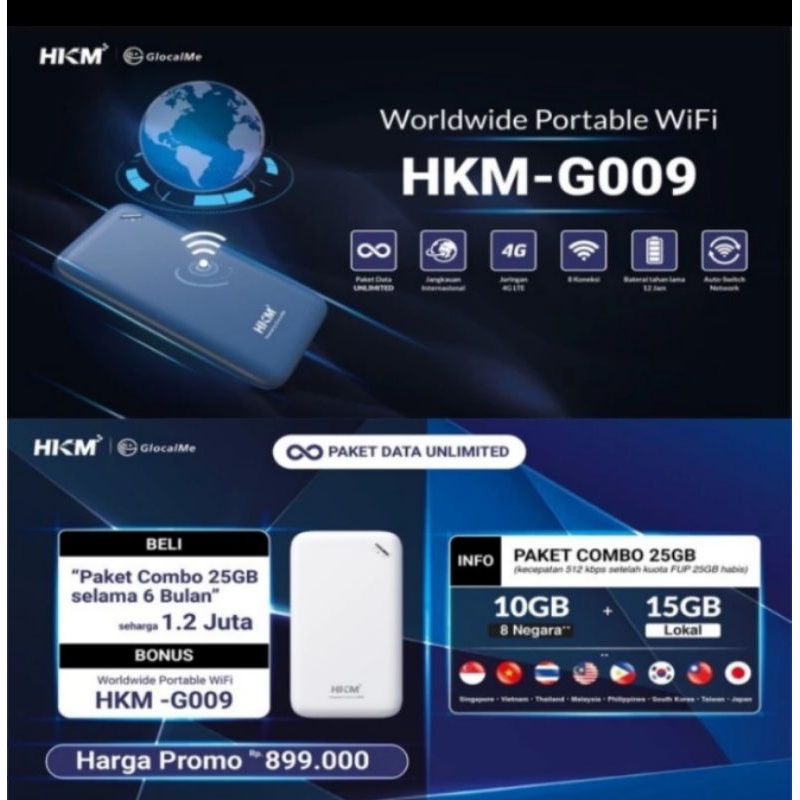 Mifi HKM G009 Worldwide Portable Wifi