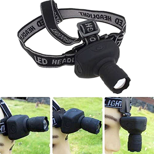 Headlamp/Senter Kepala High Power Zoom / Headlamp Flashlight 3W