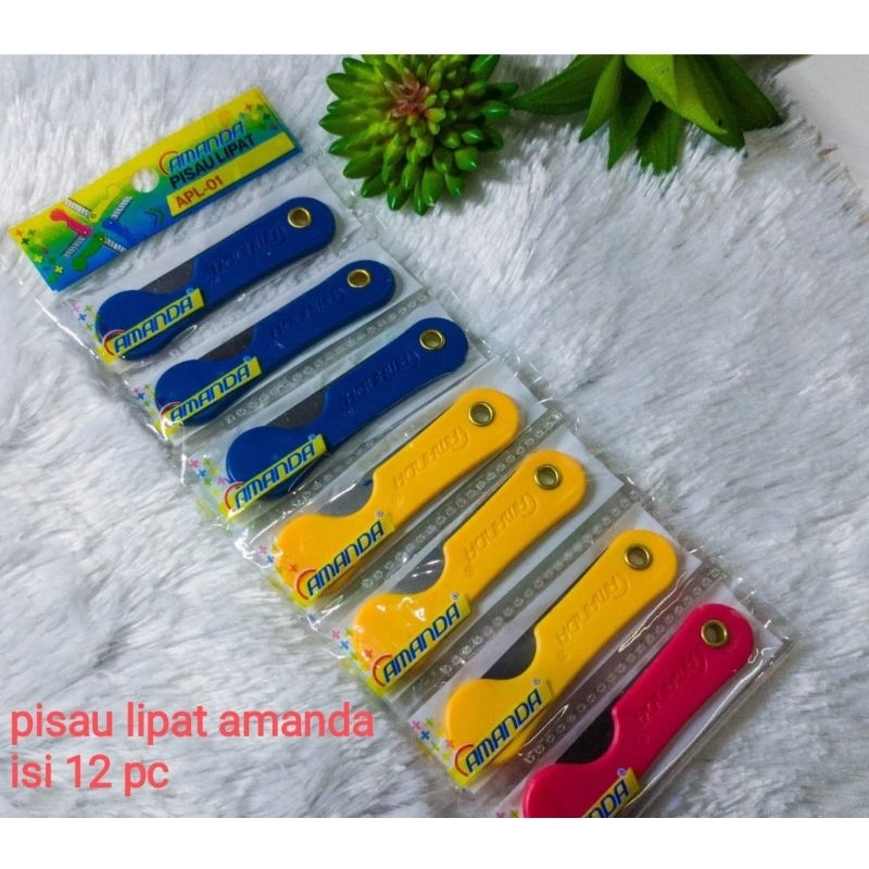 

pisau lipat Amanda isi 12 pc # TRH