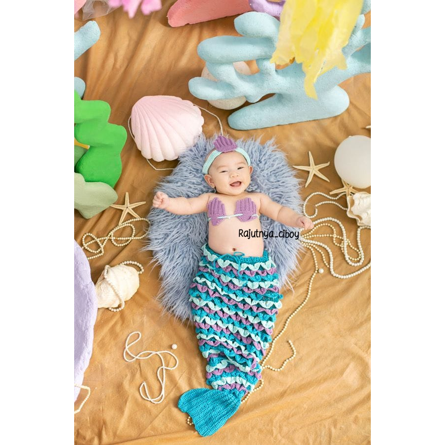 BAJU RAJUT BAYI / COSTUM / PROPERTI FOTOGRAFI / BABY PHOTOSHOOT MERMAID 10