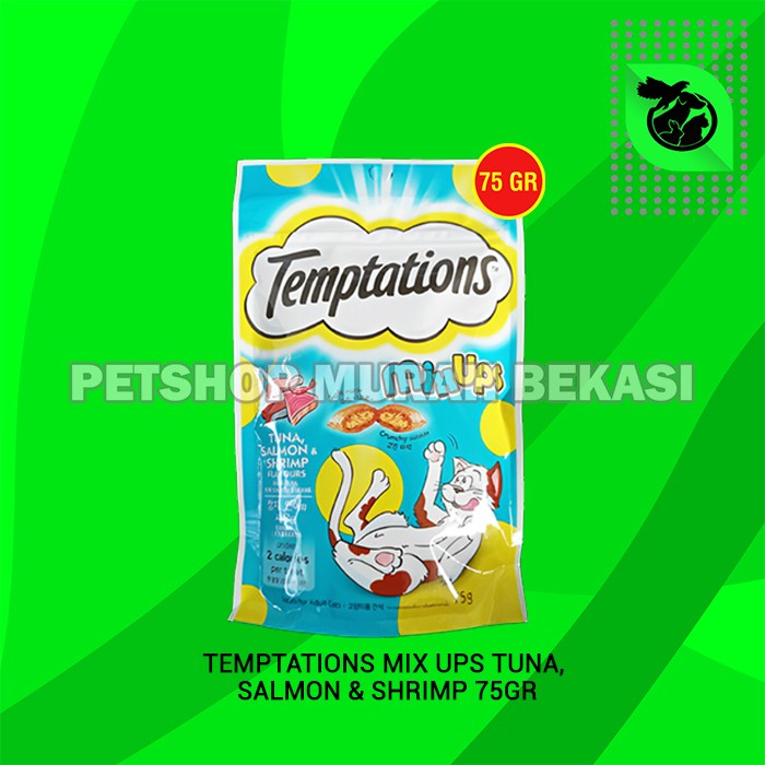 Snack Cemilan Kucing Cat Treat Temptations Mix Up 75 Gram