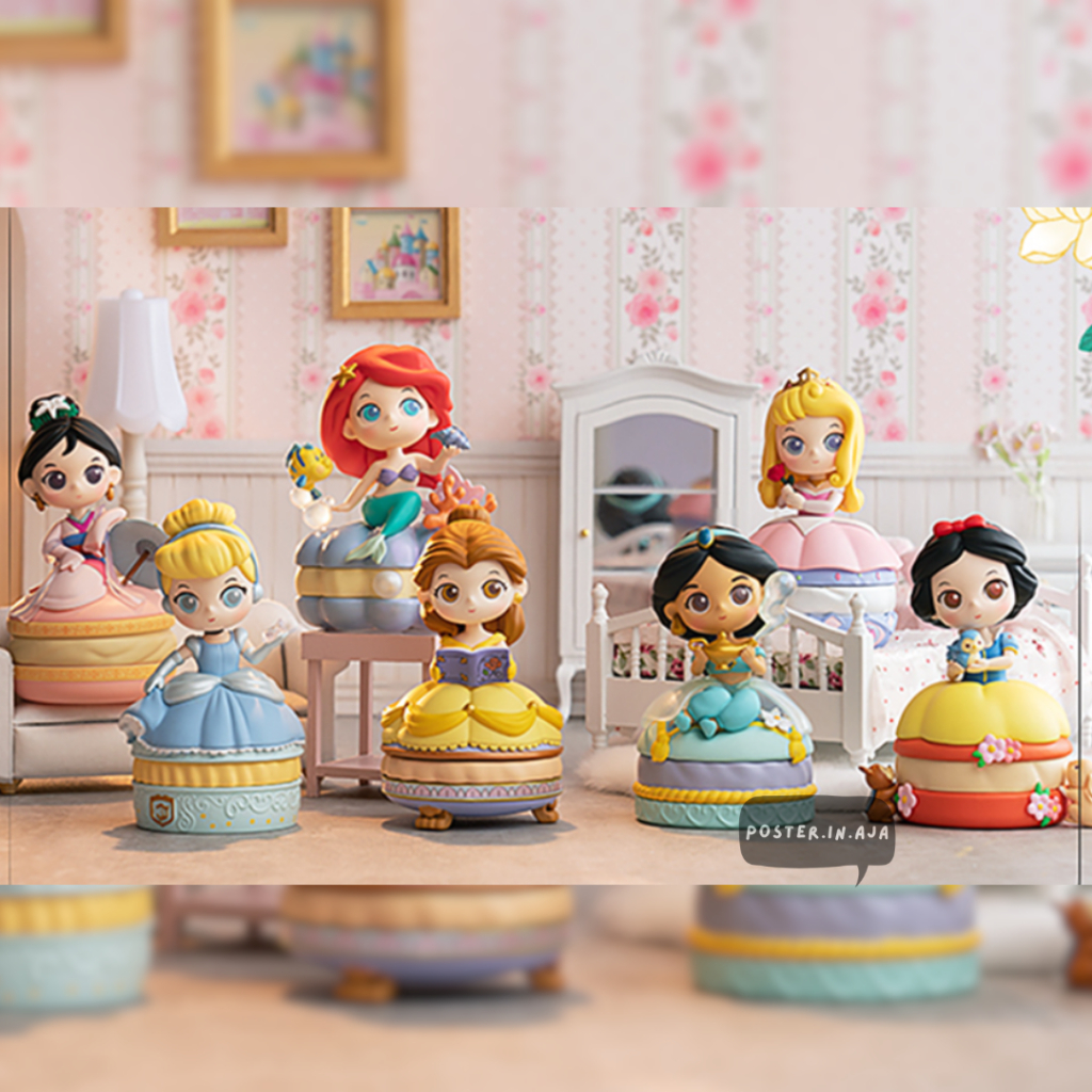 Disney Princess Jewelry Box Macarons Miniso Blind Box Action Figure Cinderella | Belle | Jasmine | A
