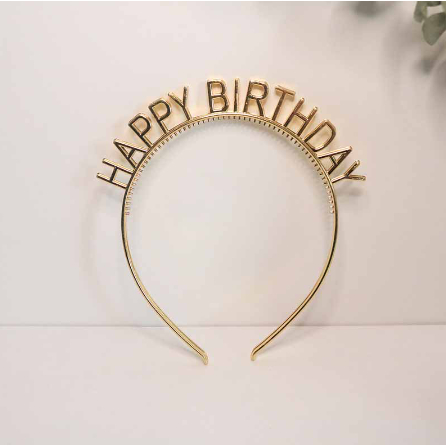 Bando Happy Birthday / Bando Pesta Ulang Tahun / Bando Mahkota Happy Birthday