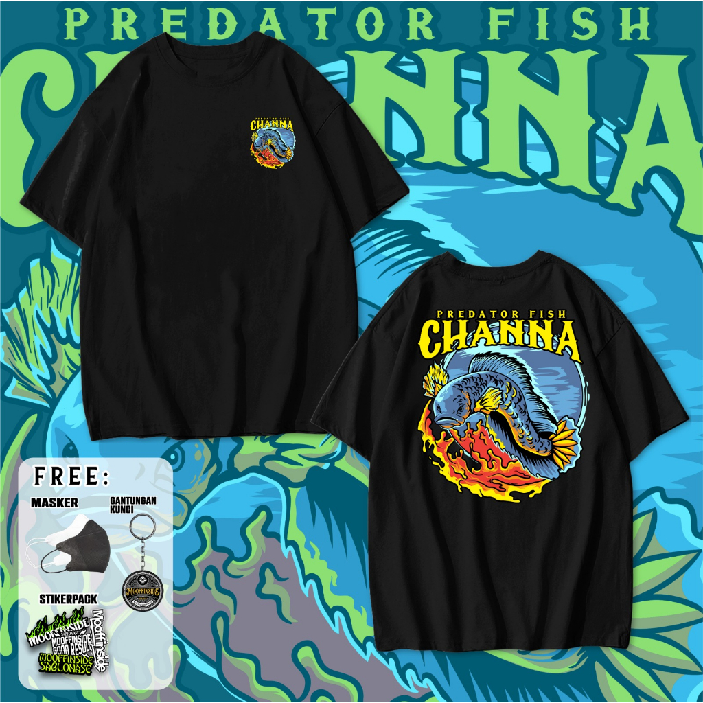 Kaos channa kaos baju snakehead fish keepers BISA COD kaos hobi kaos distro pria