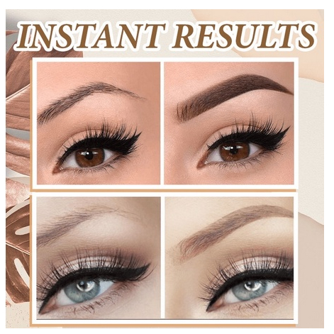 Eyebrow Powder /Bedak alis Instant Eyebrow Stamp/Eyebrow Powder Waterproof free 10 pcs cetakan alis+sikat alis