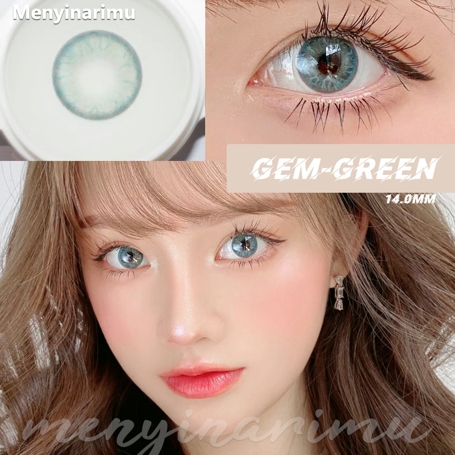 softlens 1Pasang blue browm pink green color contact lens make up soflen Warna Lensa Kontak softlens