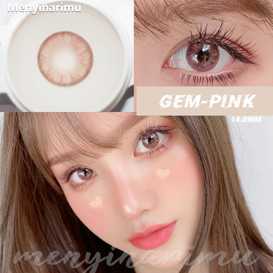 softlens 1Pasang blue browm pink green color contact lens make up soflen Warna Lensa Kontak softlens