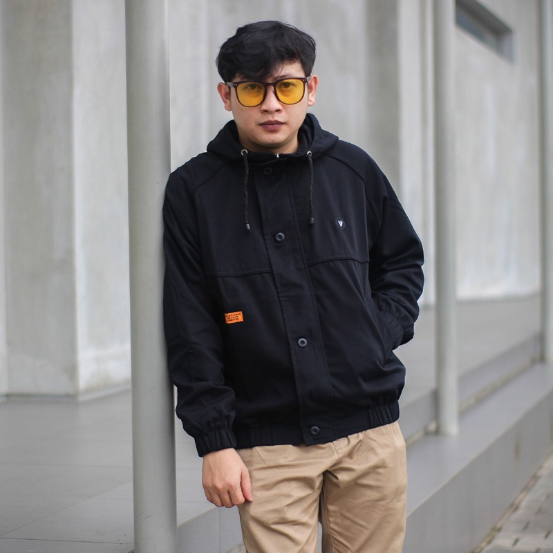 Jaket Anglan Wolv Hijau Army Jaket Bomber Canvas Wolv Jaket Pria Jaket Casual