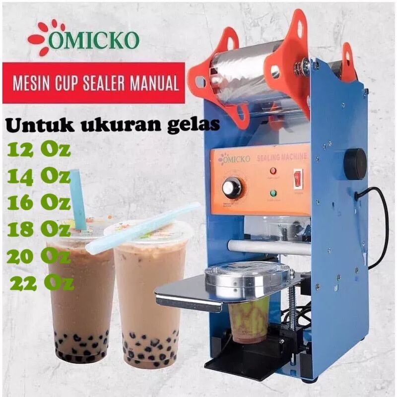 Cup Sealer OMICKO, Mesin Press Untuk Semua Ukuran Cup