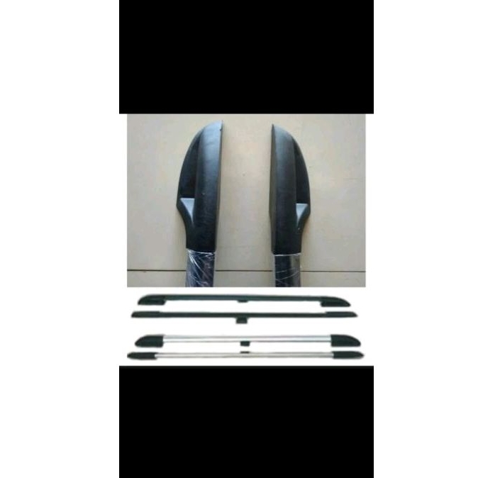 roof rail kaki 3 mobil avanza xenia 2012-2021 hitam dan chrome