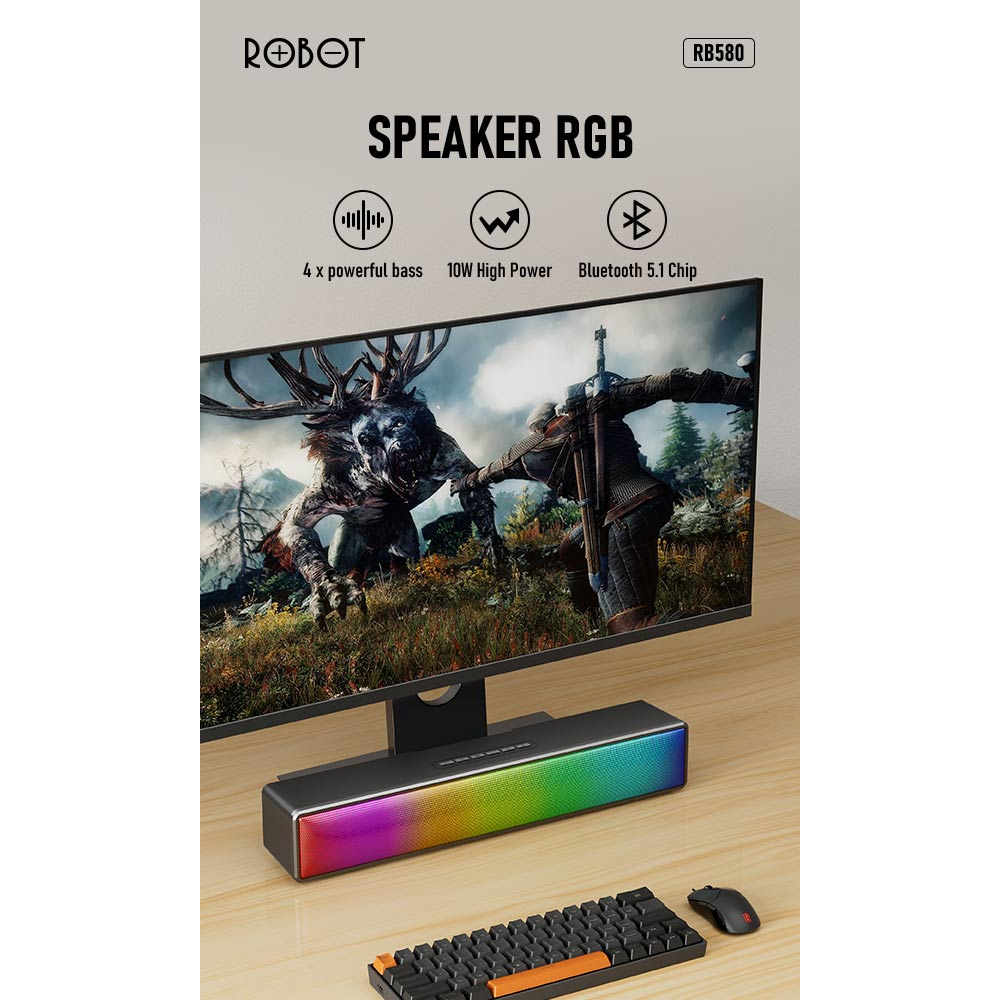 Robot RB580 Soundbar Bluetooth Speaker 10W Ultra Bass RGB Light