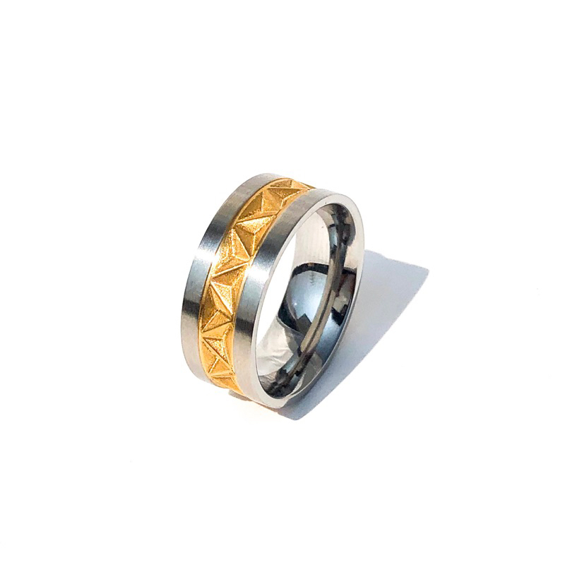 Zafa Cincin Titanium Pria Fashion Anti Karat - Draken Hexos