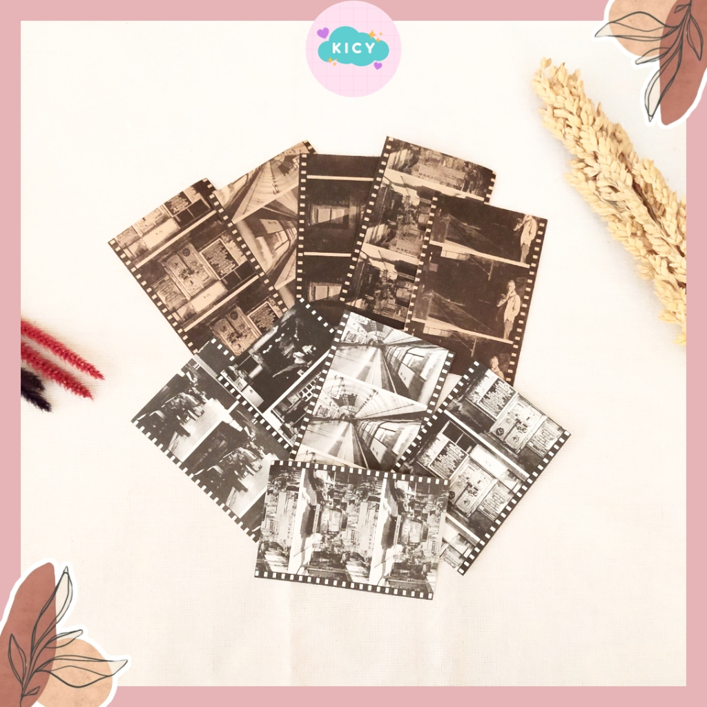 

[KICY] 6 Pcs FILM DECO PAPER Aesthetic Vintage Paper Kertas Motif Kertas Hias Scrapbook Journal Bujo Planner DIY