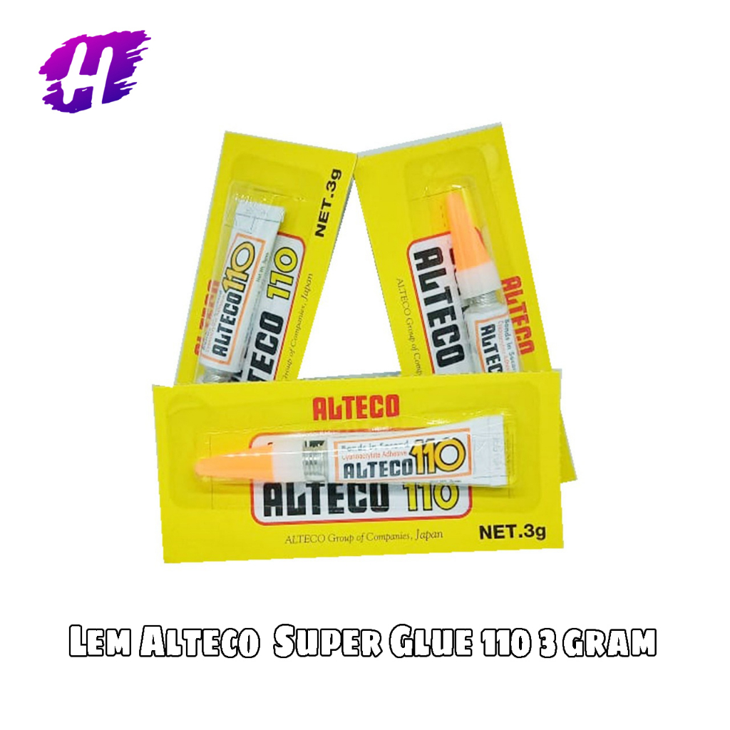 

Lem / Super Glue Alteco 110 3 g / gr / gram Original Asli (1 Pcs)