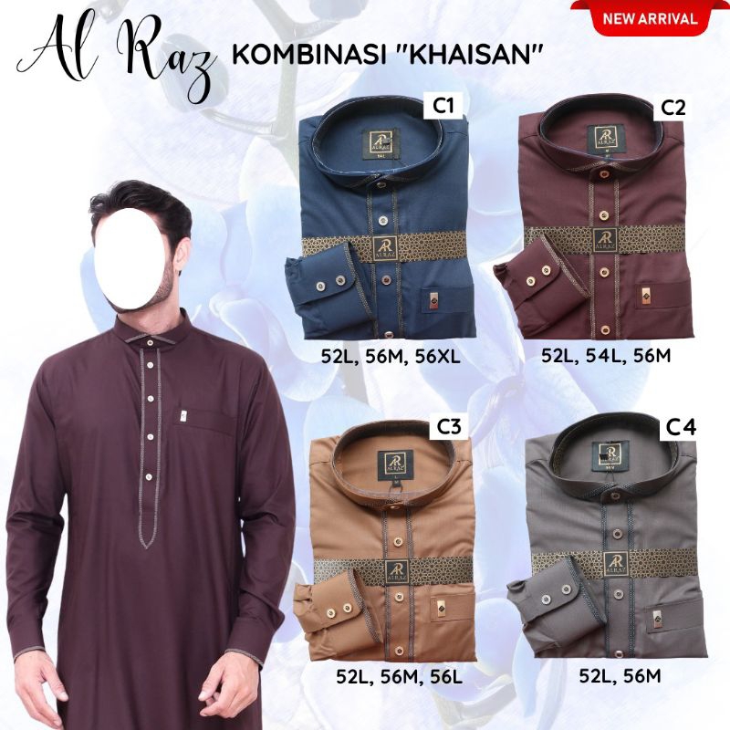 Jubah Pria Al Raz Kombinasi, Gamis Pria Alraz Berbagai Model