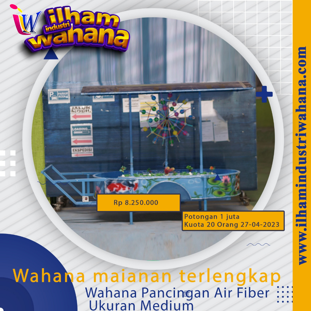 Odong odong Wahana Pancingan Air Fiber Ukuran Medium