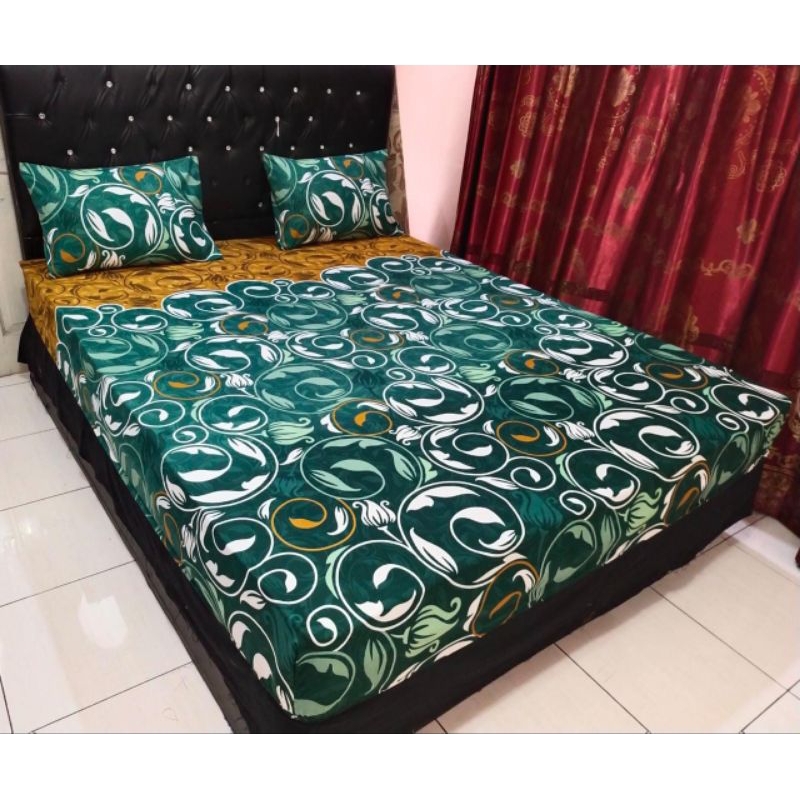 #1 SPREI KOTAK HITAM 180X200X20 160X200X20 MOTIF AESTHETIC MURAH ANTI GESER