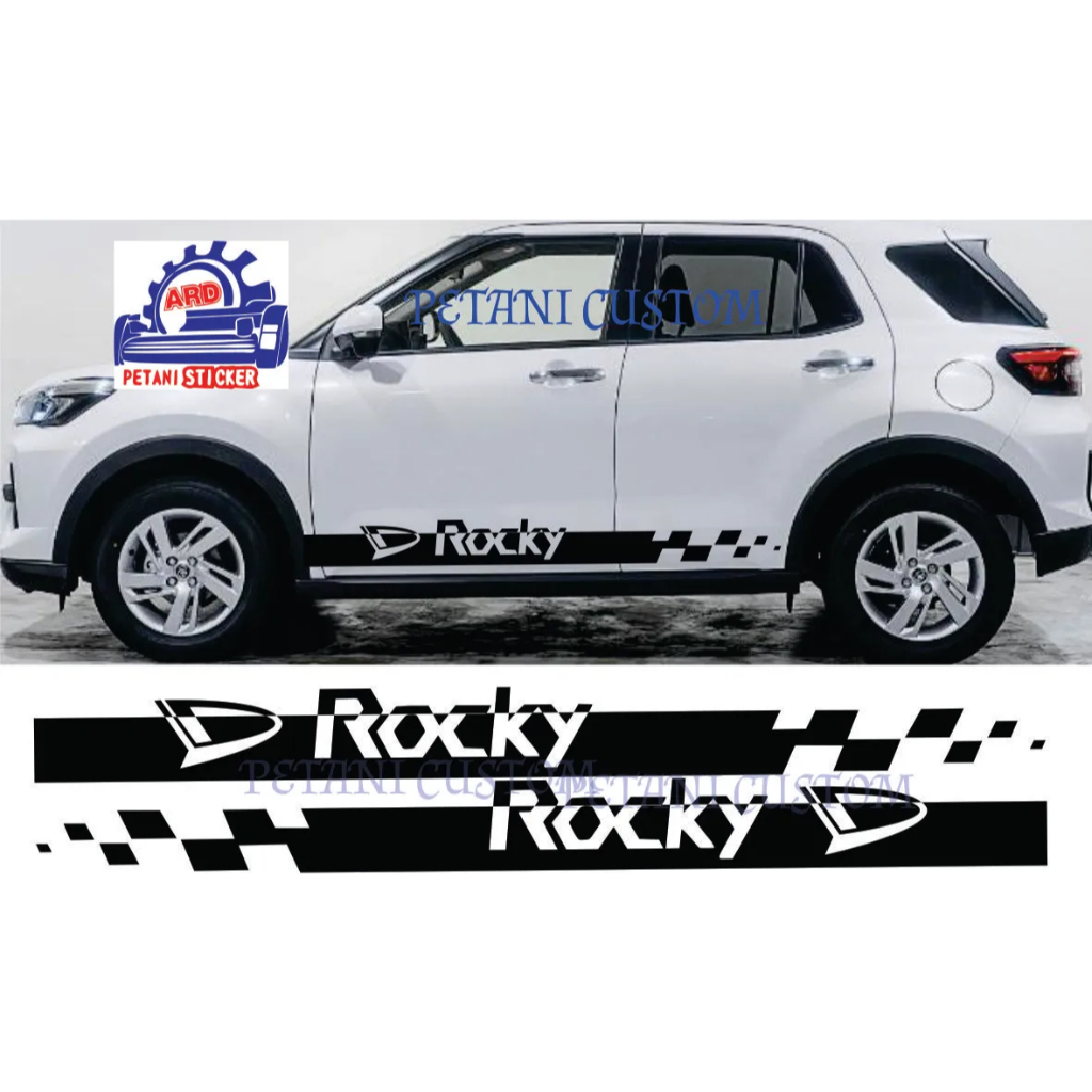 STIKER STICKER MOBIL DAIHATSU STIKER MOBIL ROCKY BODY SAMPING LIST CUTTING STIKER