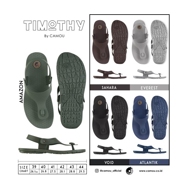 Sandal Slip On Pria Original Kualitas Terbaik Timothy Series