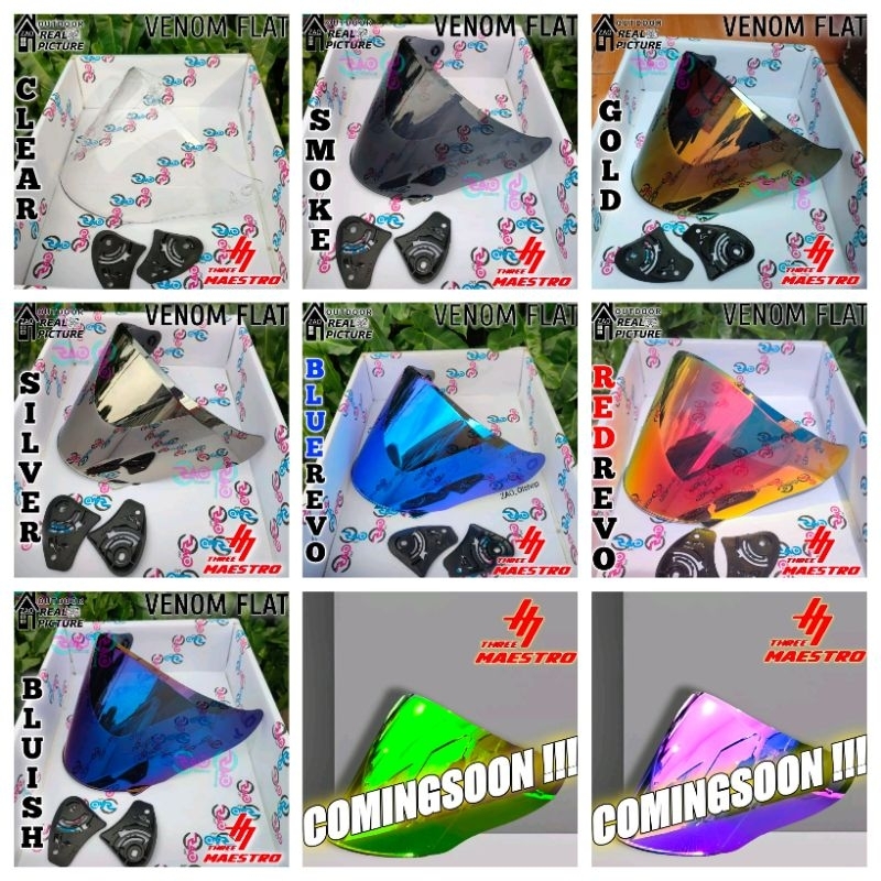 VENOM KYT GALAXY | kaca KYT galaxy flat