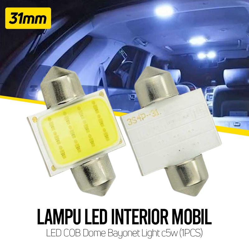 LAMPU INTERIOR MOBIL LED PUTIH 3SMD 1PCS