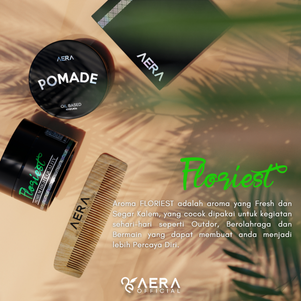 AERA POMADE OIL BASED - FLORIEST - FREE SISIR - Hair Care &amp; Styling Solution - PREMIUM QUALITY | TRAVEL SIZE