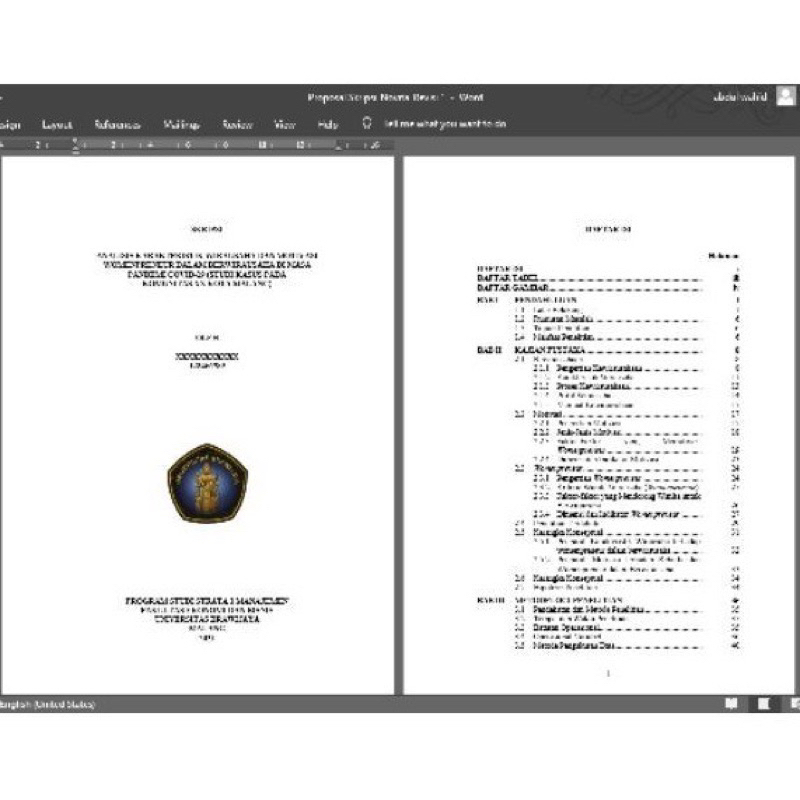 

Jasa Buat atau Edit Daftar Isi dan Tulisan