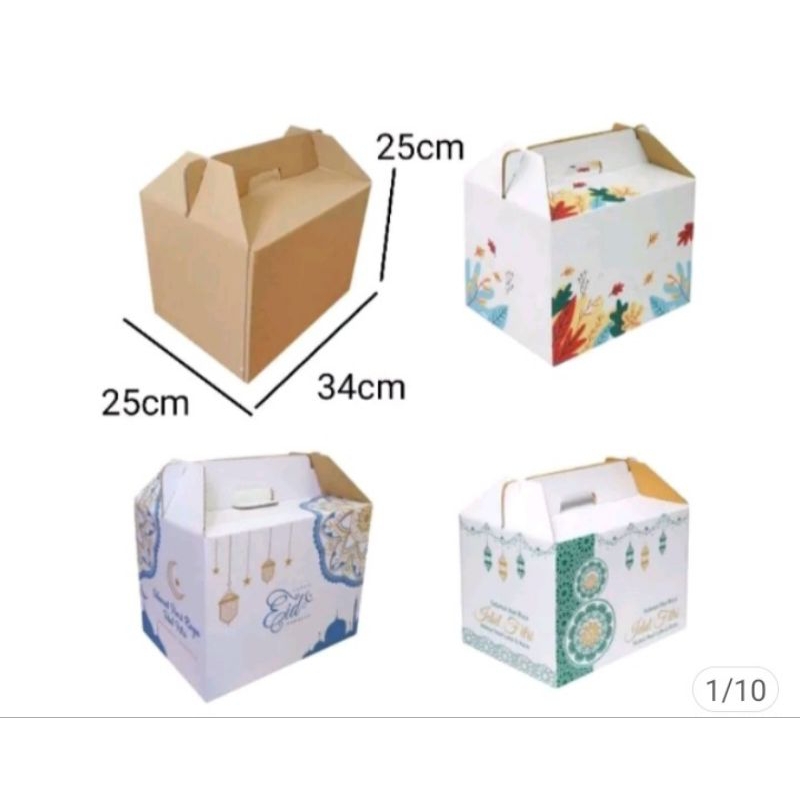 

Box 34x25x25 cm (Jinjing) Kardus/kartonPolos/buah/hampers/parcel/parcell/lebaran/iedmubarak