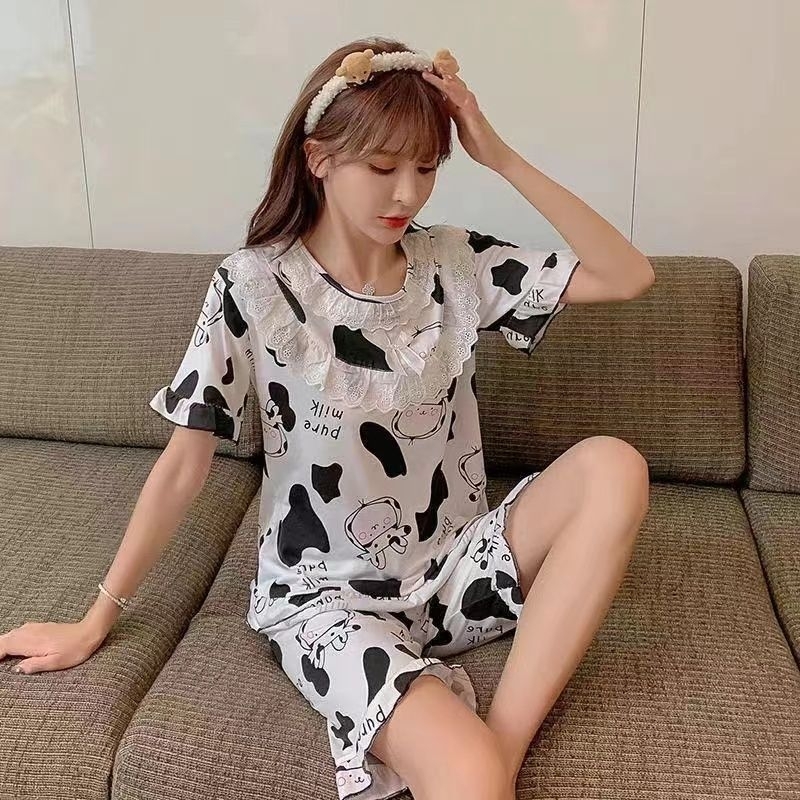 C13-A Baju tidur setelan wanita dewasa import/Piyama wanita 7/8 import