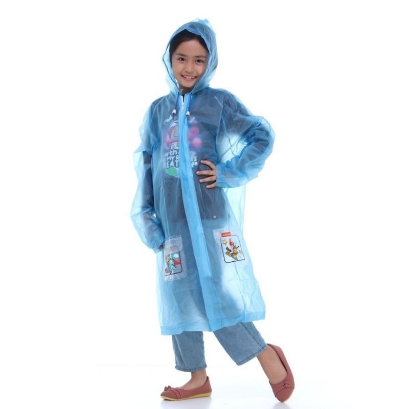 Jas Hujan Anak SD-SMP Raincoat Jaket Terusan