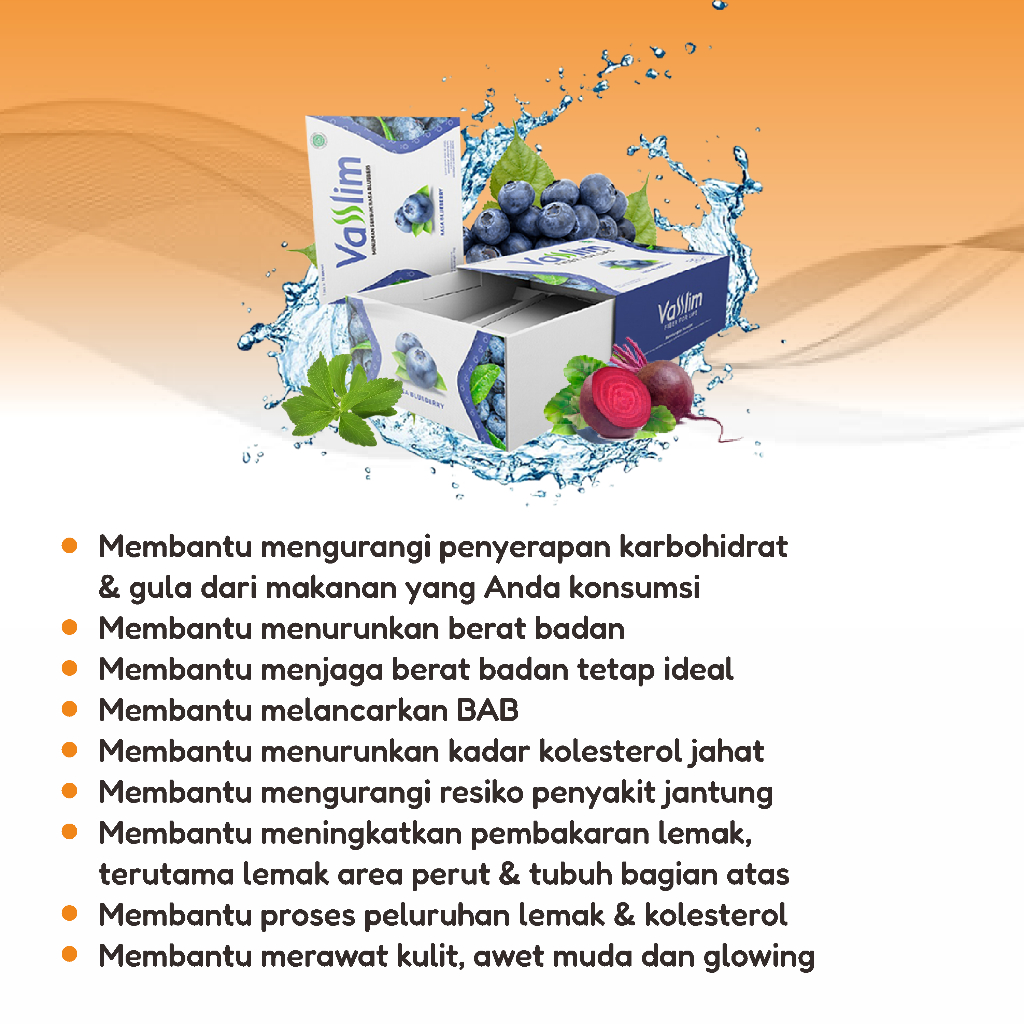 Gigikbunga Vasslim Fiber Drink Diet Pelangsing Badan Herbal 100% Ampuh Dan Cepat Bpom