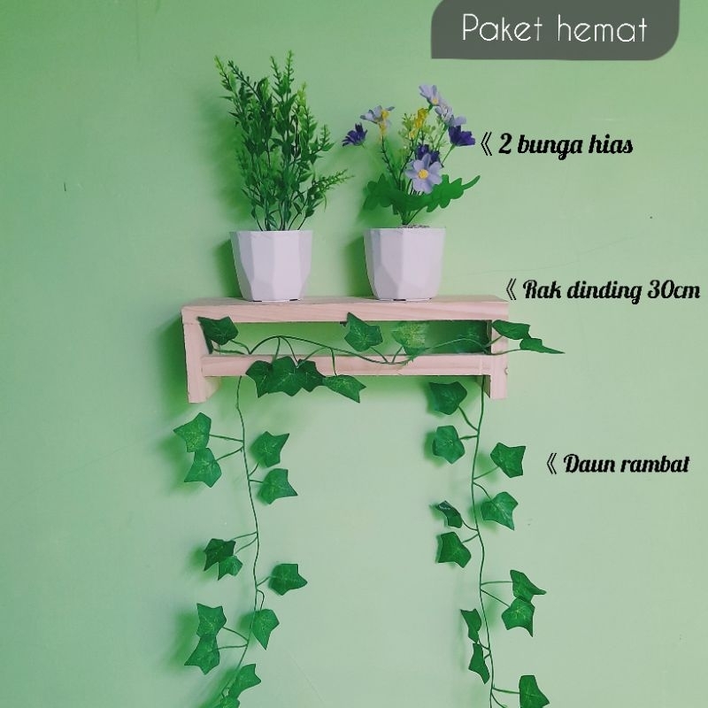 Paket Hemat Rak Plus Bunga Dan Daun Rambat Rak Multifungsi