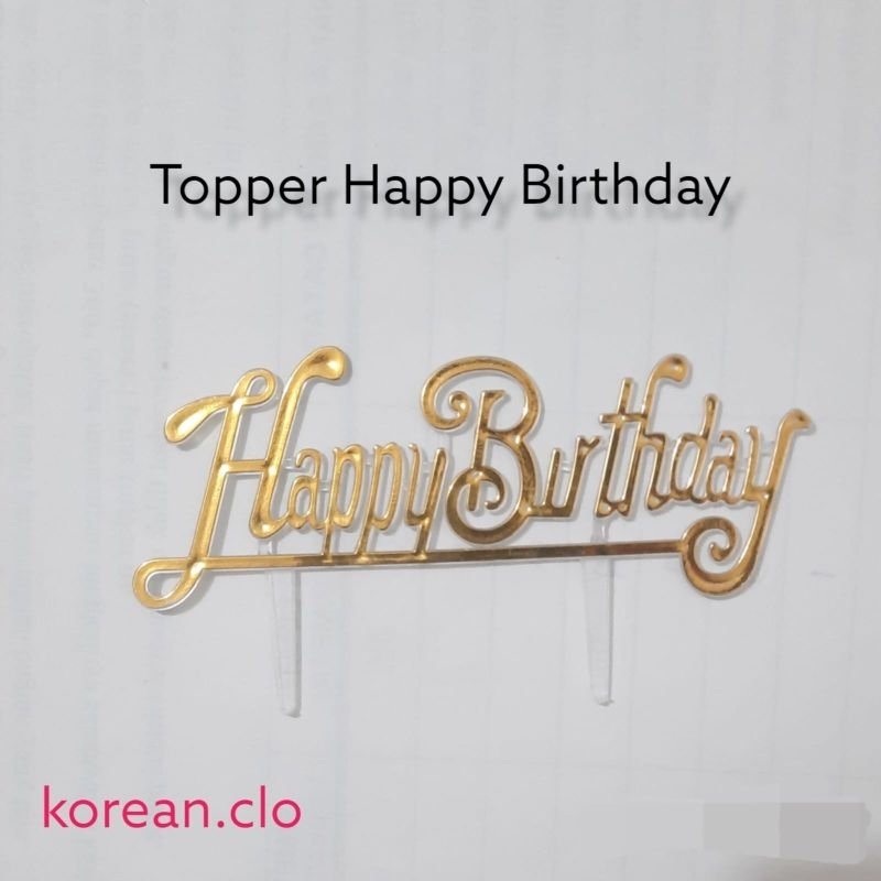 

Topper Kue Happy Birthday / Cake Topper Murah