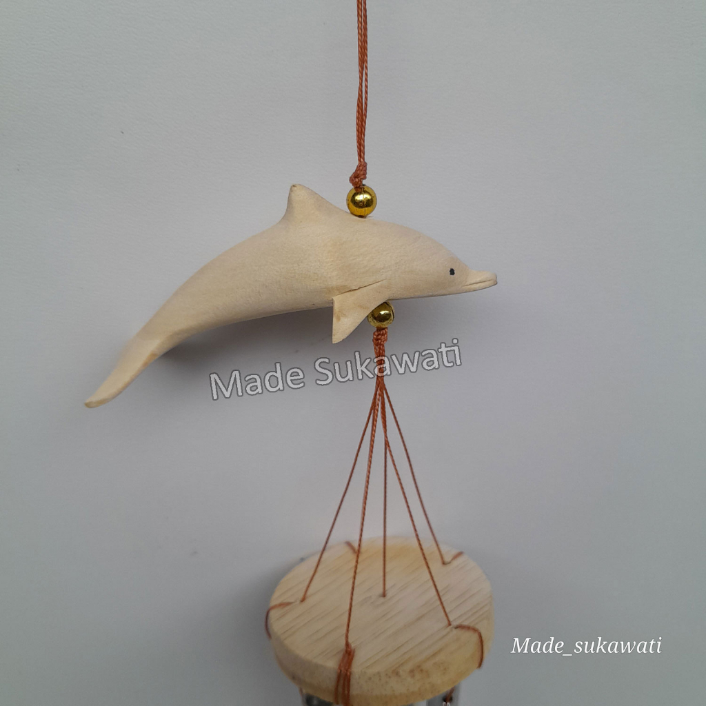 Lonceng aluminium Dolphin krincingan gantungan windchimes