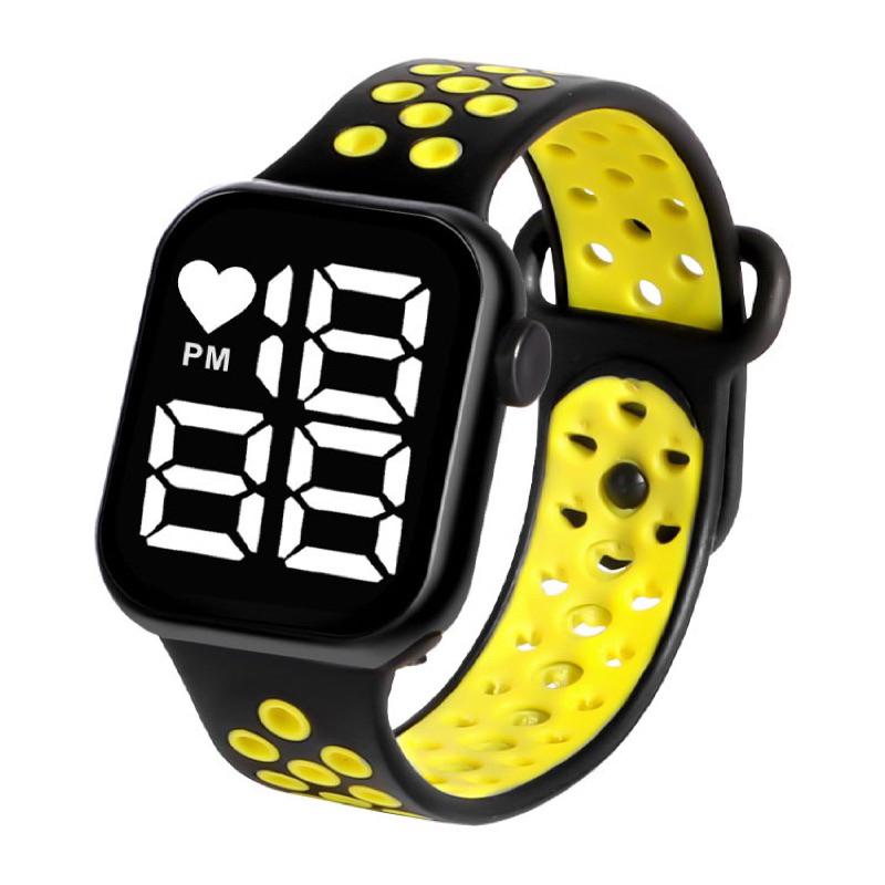 Jam Tangan Digital IP67 Tahan Air Led Rubber touch screen Fashion Pria Wanita Anak Watches