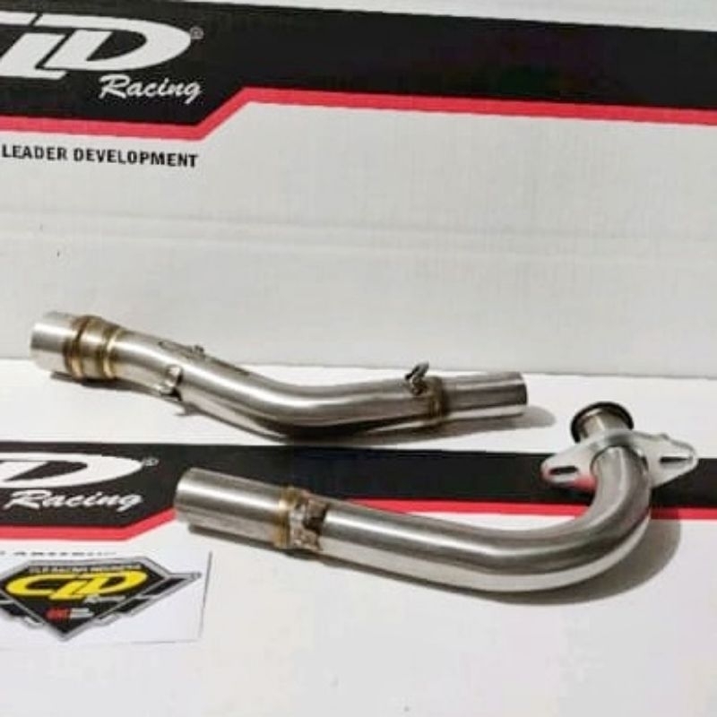 Header Leher Knalpot CLD Racing C2 Inlet 38 mm, Mio Sporty, Mio J, Mio M3, Fino FI, XRide 115/125, X