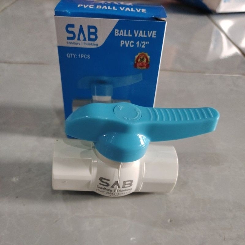 SAB Ball Valve PVC 1/2&quot; / Ball Valve PVC 1/2&quot;