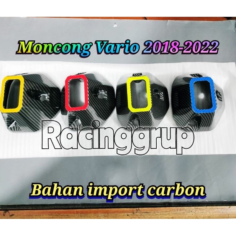 Racinggrup moncong knalpot Vario carbon / corong knalpot vario new carbon / cover knalpot vario carbon / Vario keyles 125/150 tahun 2018-2022 carbon