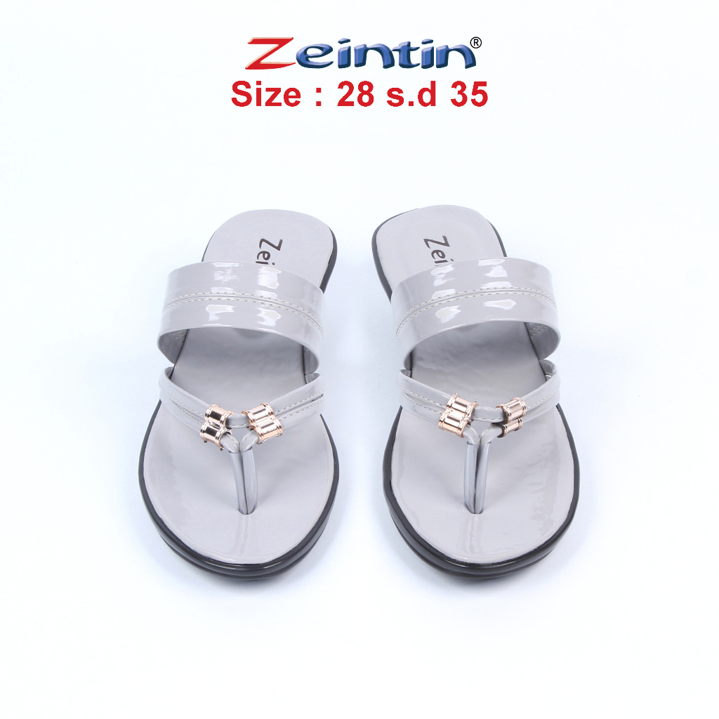 Zeintin - Sandal Anak Wanita Perempuan Kulit Sintetis Sandal Anak Sandal Flat Sandal Kasual Formal Original Zeintin TS