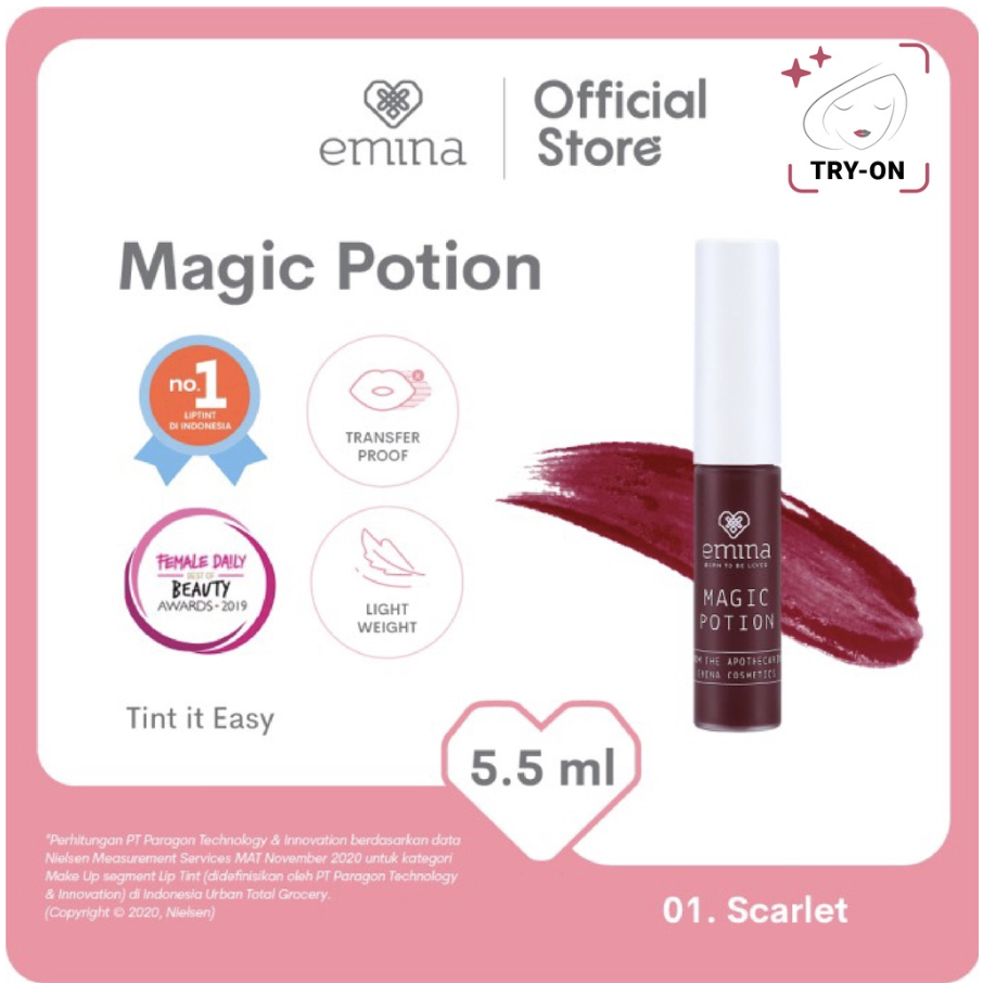 Emina Magic Potion 5.5 mL - Lip Tint Natural dan Fresh