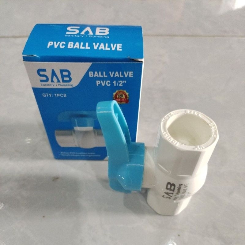 SAB Ball Valve PVC 1/2 / Ball Valve PVC 1/2&quot; SAB