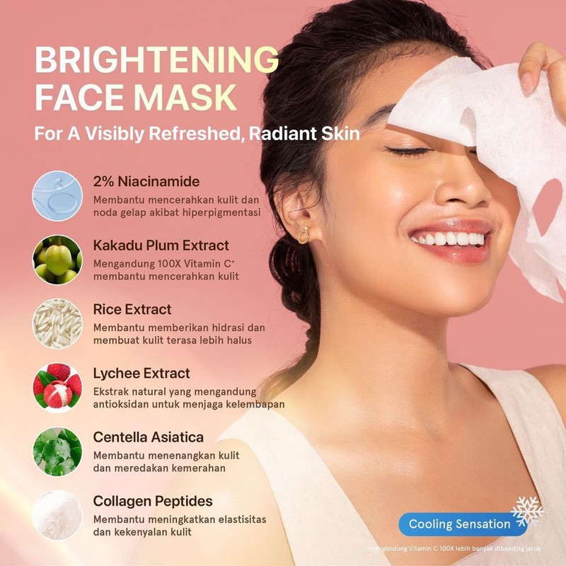 [EXP 09/2023] Dear Me Beauty Mask / brightening / acne care / sheet mask / masker wajah