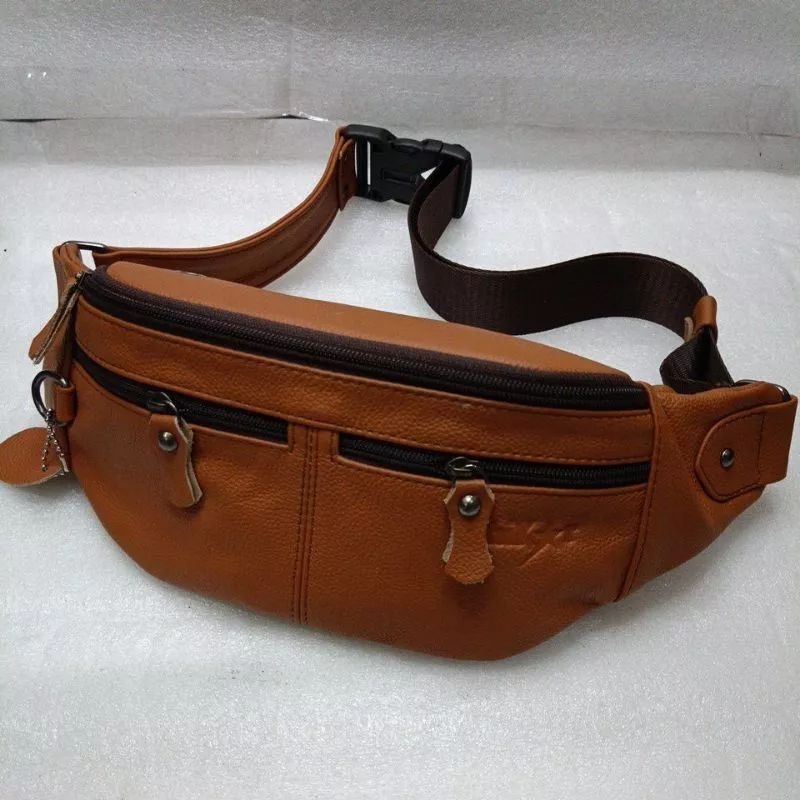 waistbag bag tas selempang pinggang pria wanita kulit asli keren murah