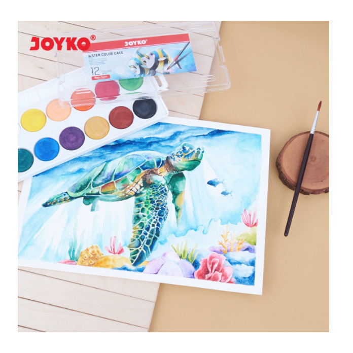 

Cat Air Water Color Cake Joyko Cake 12 Warna Non Toxic