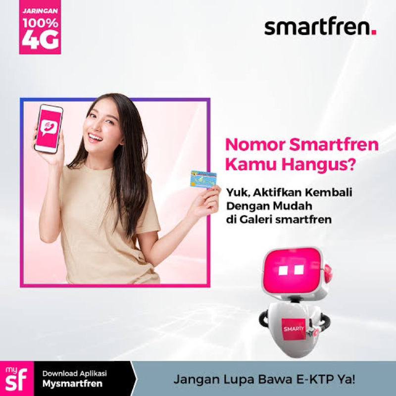 Reaktivasi Nomor Smartfren Hangus/Terblokir Include Kuota 100GB